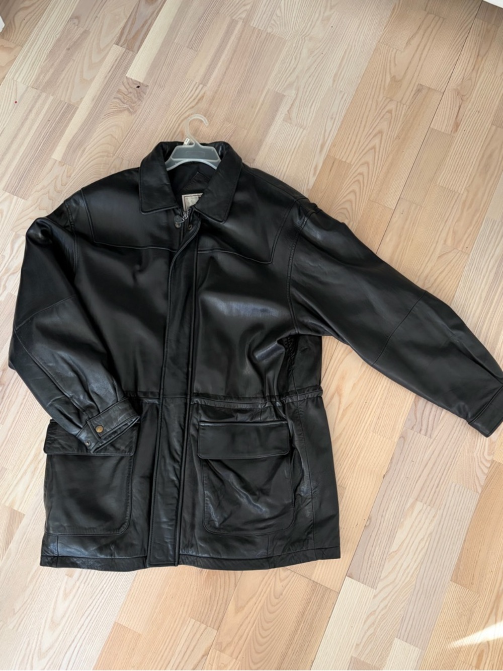 Vintage John Ashford Black Genuine Leather Outdoor Jacket
